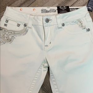 Miss Me Capri Jeans - Oyster